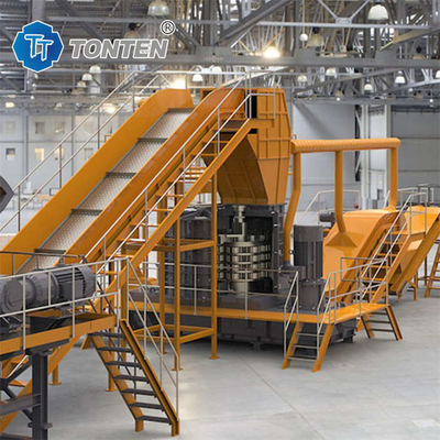 Freezer Peralatan rumah tangga Elektronik Scrap Shredders Lini produksi daur ulang limbah