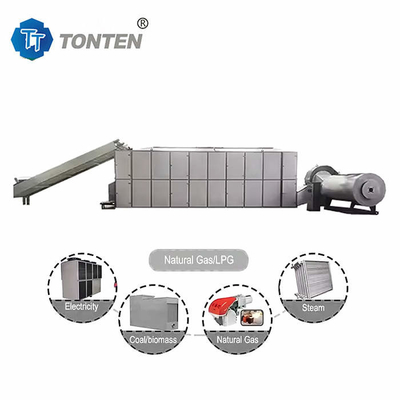 Electric Heat Rose Cassava Belt Dryer Mesin Stainless Steel OEM