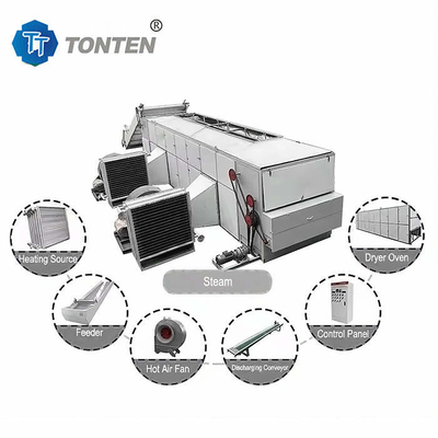 Electric Heat Rose Cassava Belt Dryer Mesin Stainless Steel OEM