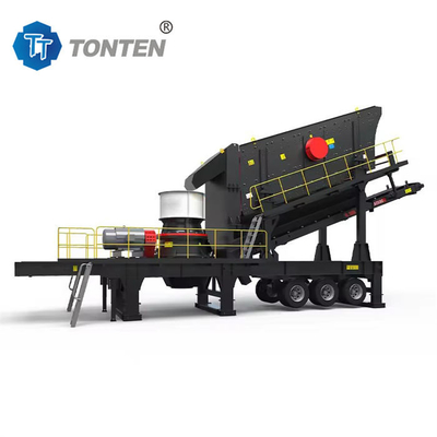 Batu Mobile Crusher Plant Beton Mobile Crushing Mesin pembuatan pasir