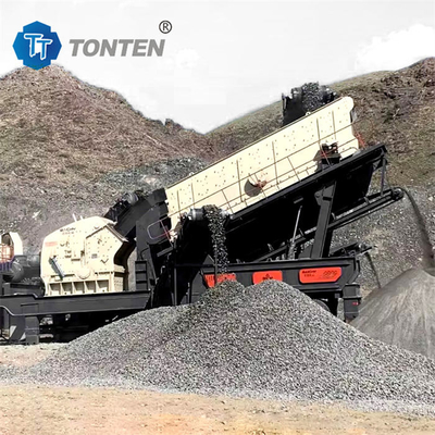 Batubara tambang mobile Portable Crushing Line Diesel Granite Crusher Plant