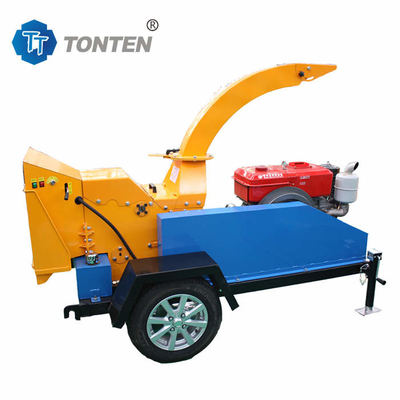 Pohon Cabang mesin kayu mobil Diesel Bambu Chipping mesin crusher