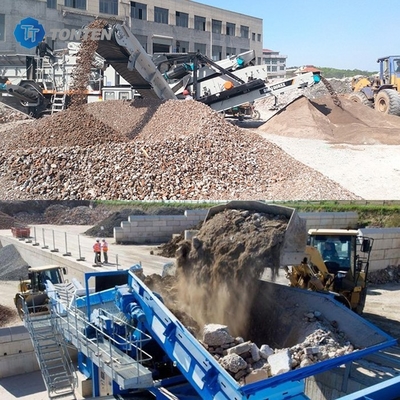Situs konstruksi Limbah batu bata Mesin daur ulang Pabrik Batu crusher