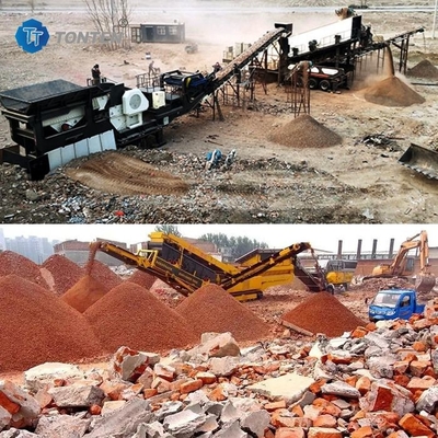 Limbah batu kapur granit batu crusher mesin Sorting Line 85kw Untuk situs konstruksi