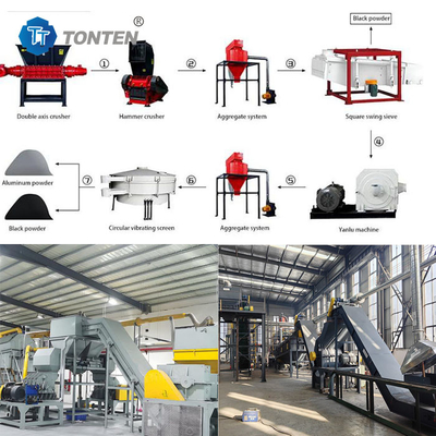 Limbah Lithium Lead Acid Battery Recycling Machine Battery Scrap Recycling Plant Crushing Line Mesin pengolahan baterai Baterai