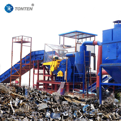 Besi Scrap Industrial Shredder Crusher Produksi Line Mesin daur ulang