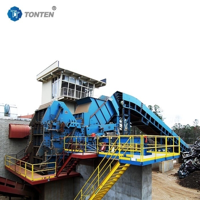 Peralatan Pengolahan Limbah Logam Limbah Baja Mesin Shredder Pabrik Daur Ulang