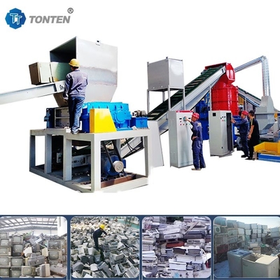Otomatis rumah sampah Shredder kulkas tua menghancurkan produksi line mesin