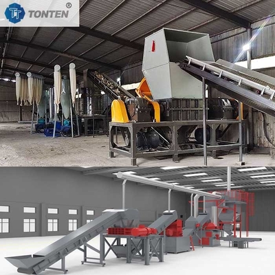 Limbah Elektronik Pendinginan Shredder Penghancur Daur Ulang Line Mesin Custom