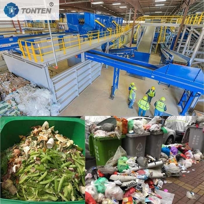 Jalur Pengolahan Sampah Rumah Tangga Pabrik Pengolahan Limbah Lembab Padat