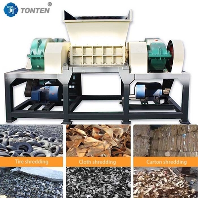 Scrap Iron Ban Metal Shredder Crusher Mesin Kaleng Double Shaft Shredding