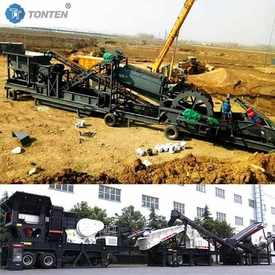 Stasiun Penghancur Limbah Konstruksi Mobil Pabrik Penghancur Batu dan Kerikil