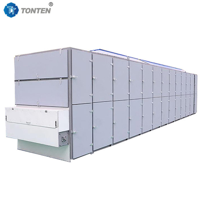 Rumput Sayuran Mesh Sabuk Pengering Mesin Air Panas Pengeringan 58kw