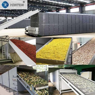 Chili Chrysanthemum Cassava Pengeringan Sabuk Conveyor Pengering Mesin