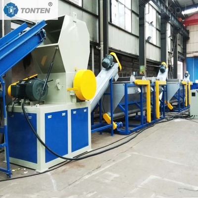 Pabrik Daur Ulang Botol PET Plastik Penghancur Mesin Cuci Produksi 80kw