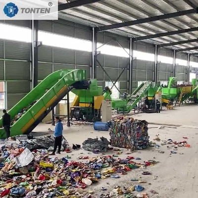 Scrap Mixed Waste Plastic PET Bottle Scrap Recycling Plant Mesin