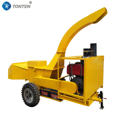 Mobil Diesel Wood Crusher Mesin Cabang Shredder Chipper Jenis mobile