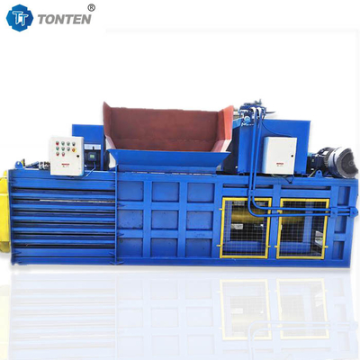 Plastik Kaleng Mesin Baler Hidraulik Horizontal 22kw Disesuaikan