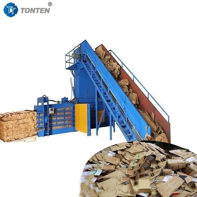 Plastik Limbah Hydraulic Scrap Baler Mesin Horizontal Baling Press