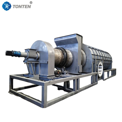 Kotoran dari kerang kelapa mesin oven karbonisasi horizontal terus menerus