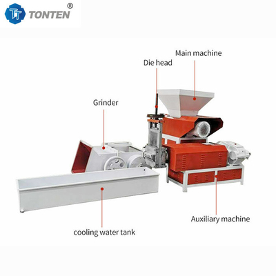 PP PE PVC Foam Melting Granulator Mesin Film Pelletizer Granule Mesin