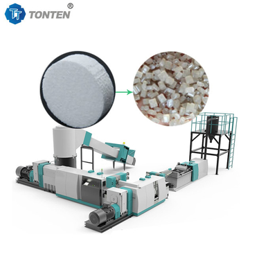 PP PE PVC Foam Melting Granulator Mesin Film Pelletizer Granule Mesin