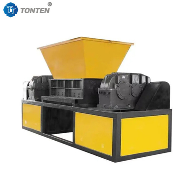 Solid Waste Shredder Palet Kayu Besi Double Shaft Crusher Mesin Otomatis