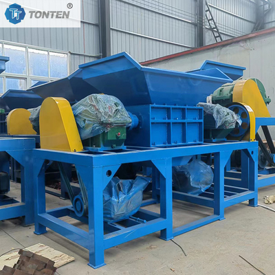 Tas Tenun Double Shaft Shredder Shredding Kain Tua Mesin Kayu