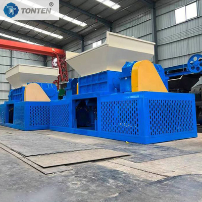 Kapasitas tinggi tahan lama membangun double shaft shredder untuk industri pengolahan kayu