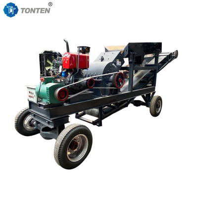Mesin Penghancur Palu Mobile Kecil Mesin Penghancur Batu Mini Dengan Conveyor