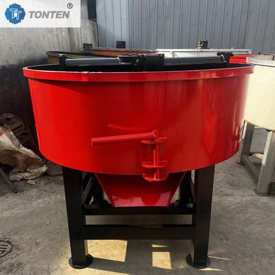 Mobil vertikal Beton Pan Mixer Flat-mulut Mixer Mesin Untuk Jalan