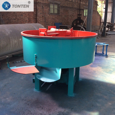 Vertical Flat Mouth Mixer Concrete Mortar Mixing Tank Mengocok secara merata