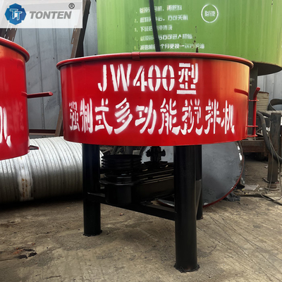 Vertical Flat Mouth Mixer Concrete Mortar Mixing Tank Mengocok secara merata