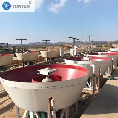 Mesin Penggilingan Pabrik Emas Pemisah Gravitasi Perak Seng Penggilingan Basah Pan Mill