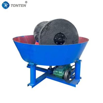 Mesin Penggilingan Emas Model 1200B Tambang Emas Wet Pan Mill di Sudan