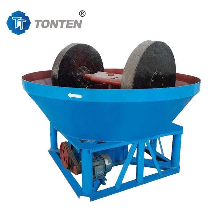 Wet Gold Wet Pan Mill Machine Double Wheel Pan Mill Untuk Pemilihan Emas