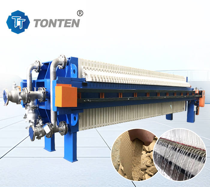 Dewatering Hydraulic Filter Press Machine Pengolahan limbah lumpur Pemisahan cairan padat