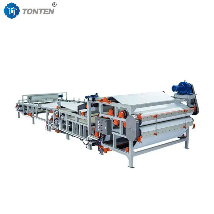 Integrated Concentrating Sludge Dewatering Belt Filter Press Pemisahan Cairan Padat