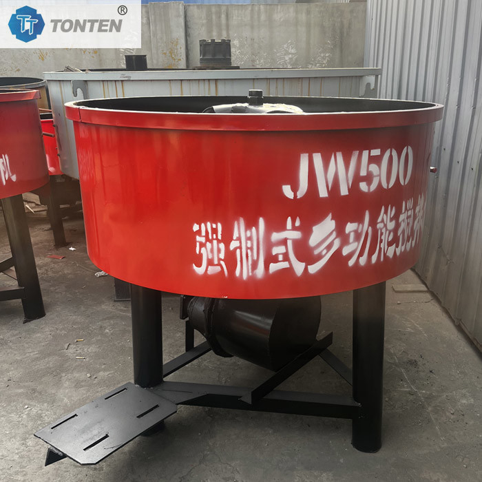 JW750 JW1000 Tipe Flat Mouth Mixer Multifungsi Campuran Beton Cement Mortar