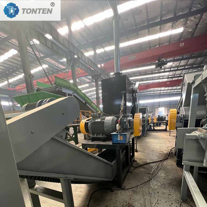 Garis produksi pengolahan karet ban efisiensi tinggi untuk penggunaan kembali limbah