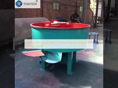 Vertical Flat Mouth Mixer Concrete Mortar Mixing Tank Mengocok secara merata