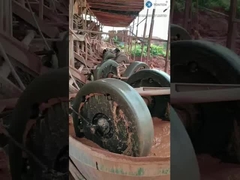 Mesin Penggilingan Emas Roda Ganda Bijih Besi Basah Mesin Penggilingan Barit Kuarsa